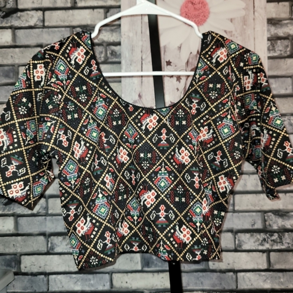 Chandrakala Geometric Patterned Women's Top